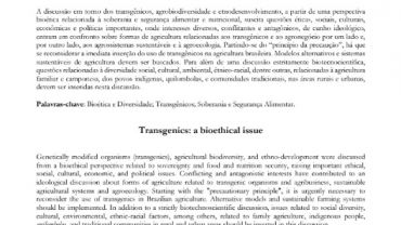 Transgênicos: uma questão bioética