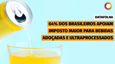 64% dos brasileiros apoiam imposto maior para ultraprocessados e bebidas adoçadas, aponta DataFolha
